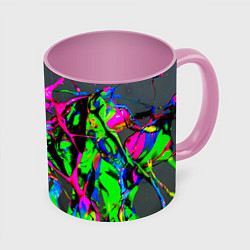 Кружка цветная Неоновые краски всплеск