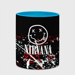 Кружка 3D Nirvana анархия, цвет: 3D-белый + небесно-голубой — фото 2