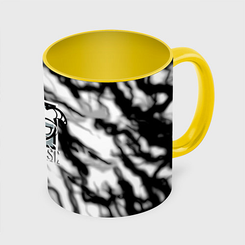 Кружка цветная Rainbow six storm black / 3D-Белый + желтый – фото 1