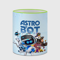 Кружка 3D Astro Bot - Game, цвет: 3D-светло-зеленый кант — фото 2