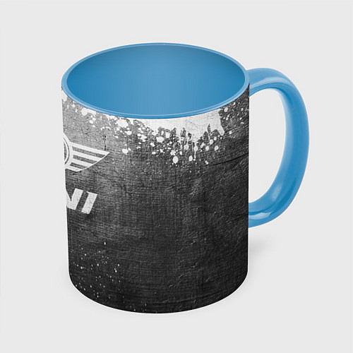 Кружка цветная Mini - grey gradient / 3D-Белый + небесно-голубой – фото 1