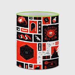 Кружка 3D Dungeons and dragons pattern, цвет: 3D-светло-зеленый кант — фото 2