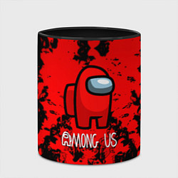 Кружка 3D Among us краски на красном, цвет: 3D-белый + черный — фото 2