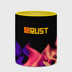 Кружка 3D RUST neon fire, цвет: 3D-белый + желтый — фото 2