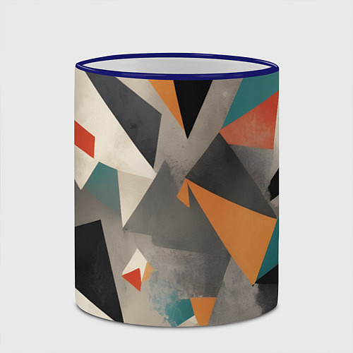 Кружка цветная Отголоски конструктивизма / 3D-Синий кант – фото 2