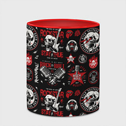 Кружка 3D High voltage rock and roll forever, цвет: 3D-белый + красный — фото 2