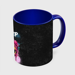 Кружка 3D Ice creep - рожок мороженого черепа, цвет: 3D-белый + синий