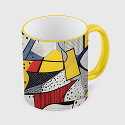 Кружка цветная Поп-арт яркая абстракция