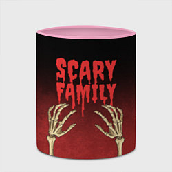 Кружка 3D Scary famyli, цвет: 3D-белый + розовый — фото 2