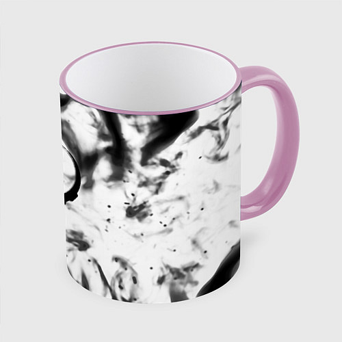 Кружка цветная Quake fire black / 3D-Розовый кант – фото 1