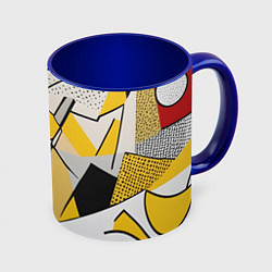 Кружка цветная Абстракция поп-арт геометрия