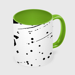 Кружка 3D Doom краски текстура, цвет: 3D-белый + светло-зеленый