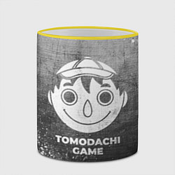 Кружка 3D Tomodachi Game - grey gradient, цвет: 3D-желтый кант — фото 2