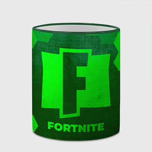 Кружка цветная Fortnite - green gradient / 3D-Зеленый кант – фото 2