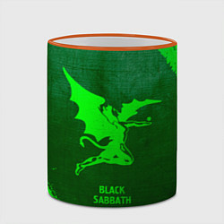 Кружка 3D Black Sabbath - green gradient, цвет: 3D-оранжевый кант — фото 2