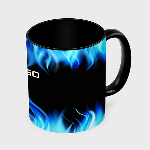 Кружка цветная CGGO blue flame / 3D-Белый + черный – фото 1