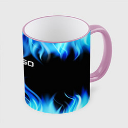 Кружка 3D CGGO blue flame, цвет: 3D-розовый кант