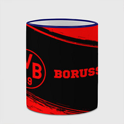 Кружка 3D Borussia - red gradient по-горизонтали, цвет: 3D-синий кант — фото 2