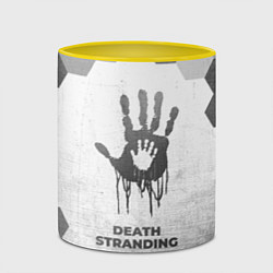 Кружка 3D Death Stranding - white gradient, цвет: 3D-белый + желтый — фото 2