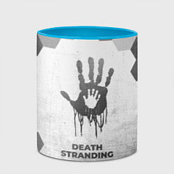 Кружка 3D Death Stranding - white gradient, цвет: 3D-белый + небесно-голубой — фото 2