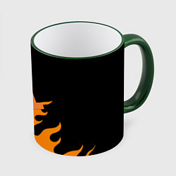 Кружка цветная Half life orange fire