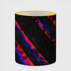 Кружка 3D Неоновые штрихи геометрия, цвет: 3D-желтый кант — фото 2