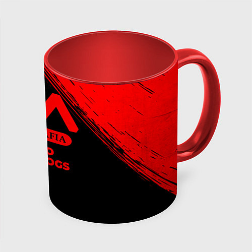 Кружка цветная Bungo Stray Dogs - red gradient / 3D-Белый + красный – фото 1