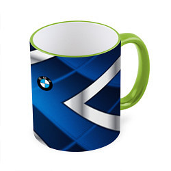 Кружка цветная BMW metalic blue abstract