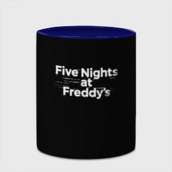 Кружка 3D Friday Night Funkin logo, цвет: 3D-белый + синий — фото 2