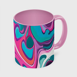 Кружка цветная Эбру краска