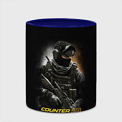 Кружка 3D Counter strike спецназовец, цвет: 3D-белый + синий — фото 2