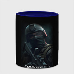 Кружка 3D CS counter terrorist, цвет: 3D-белый + синий — фото 2