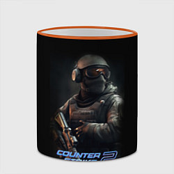 Кружка 3D CS counter terrorist, цвет: 3D-оранжевый кант — фото 2