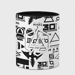 Кружка 3D Linkin park pattern 30 second to mars, цвет: 3D-белый + черный — фото 2