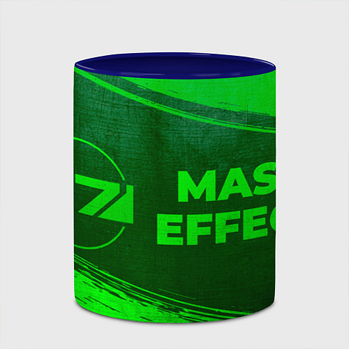 Кружка цветная Mass Effect - green gradient по-горизонтали / 3D-Белый + синий – фото 2