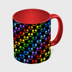 Кружка цветная Marshmello pattern neon