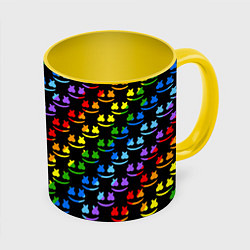 Кружка цветная Marshmello pattern neon