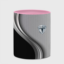 Кружка 3D Tesla carbon metal, цвет: 3D-белый + розовый — фото 2