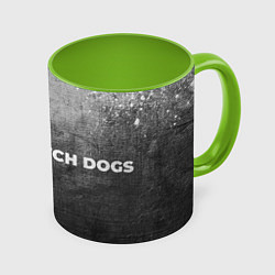 Кружка 3D Watch Dogs - grey gradient по-горизонтали, цвет: 3D-белый + светло-зеленый