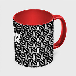 Кружка 3D Linkin park pattern, цвет: 3D-белый + красный