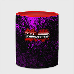 Кружка 3D Tekken брызги красок, цвет: 3D-белый + красный — фото 2