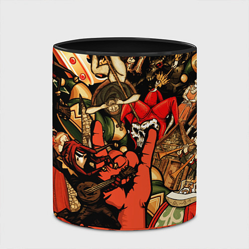 Кружка цветная Король и шут рок средневековья / 3D-Белый + черный – фото 2