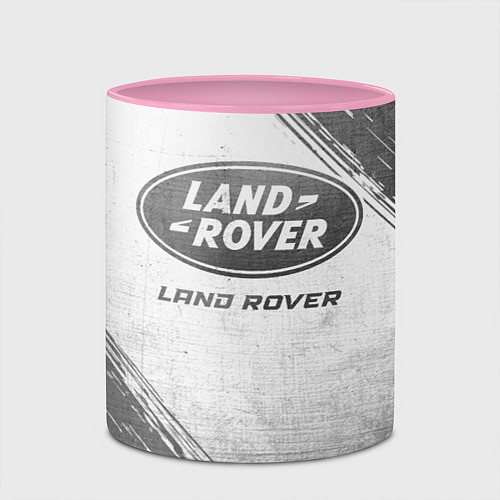 Кружка цветная Land Rover - white gradient / 3D-Белый + розовый – фото 2