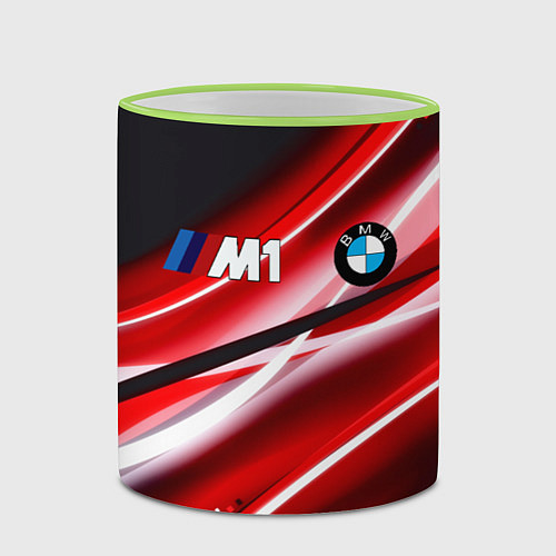 Кружка цветная BMW sport line steel / 3D-Светло-зеленый кант – фото 2