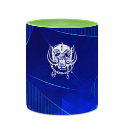 Кружка 3D Motorhead blue poly, цвет: 3D-белый + светло-зеленый — фото 2