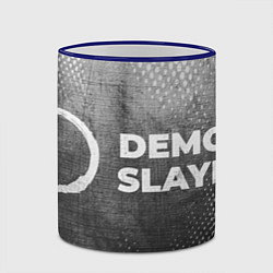 Кружка 3D Demon Slayer - grey gradient по-горизонтали, цвет: 3D-синий кант — фото 2