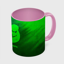 Кружка 3D Danganronpa - green gradient, цвет: 3D-белый + розовый