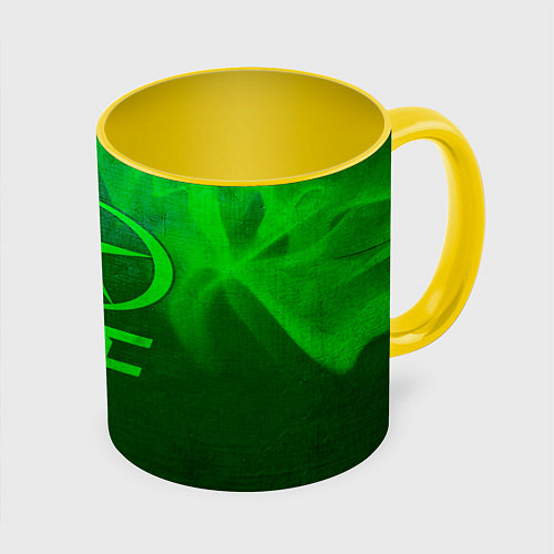 Кружка цветная JAC - green gradient / 3D-Белый + желтый – фото 1