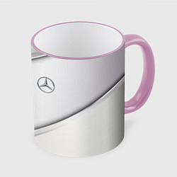 Кружка 3D Mercedes benz metalic collection, цвет: 3D-розовый кант