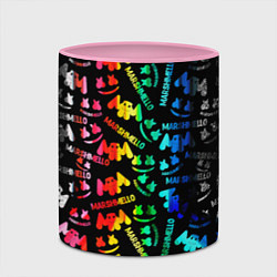 Кружка 3D Marshmello neon color, цвет: 3D-белый + розовый — фото 2